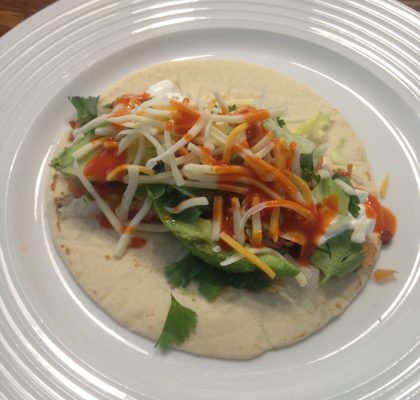 Chicken Tinga used in a taco